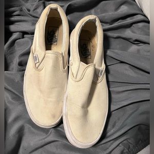 Pale Yellow Vans Size 9 Womens